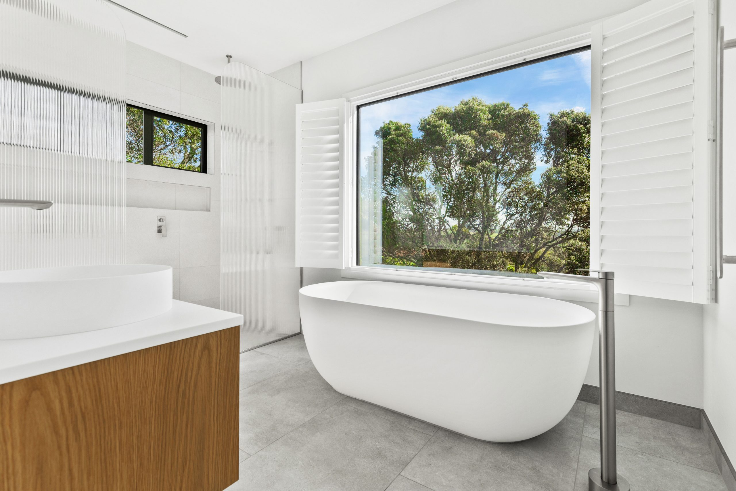 High end bathroom renovation